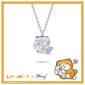 STORY 故事銀飾-白爛貓卡片銀飾系列-LanLanCat最愛你純銀項鍊 正常16吋