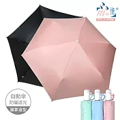 【雨之情】防曬輕收貓印自動傘  粉色