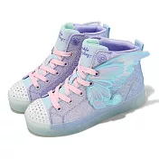 Skechers 童鞋 S Lights-Twi-Lites 2.0 中童 藍 紫 翅膀 閃燈 燈鞋 高筒 小朋友 314350LLBMT