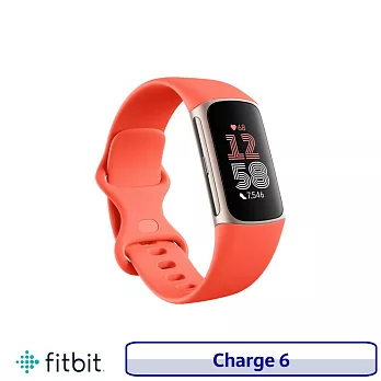 Fitbit Charge 6 進階運動健康智慧手環 心率追蹤 紅色