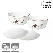 【康寧餐具 CORELLE】小熊維尼 復刻系列 4件式拉麵碗組-D01