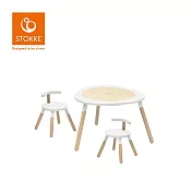 Stokke 挪威 MuTable V2 多功能遊戲桌基本組 (一桌二椅) - 霜降白