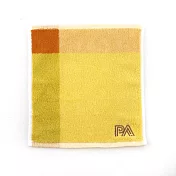 【Peter & Andy】純棉100% MIT設計製造::小方巾-經典LOGO  黃