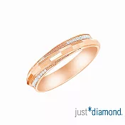 【Just Diamond】18K玫瑰金鑽石戒指 真愛約定 對戒_(窄)女戒(港圍) 15 玫瑰金