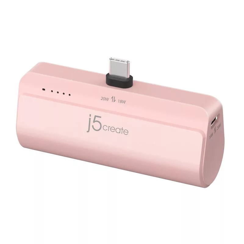 j5create USB-C 口袋快充行動電源-JPB5220 魅力粉