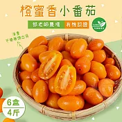 【禾鴻】郭老師農場有機認證橙蜜香小番茄禮盒4斤x6盒(淨重不帶蒂頭出貨)  下單後7個工作天出貨