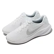Nike 慢跑鞋 Revolution 7 男鞋 白 灰 基本款 輕量 緩震 運動鞋 FB2207-100