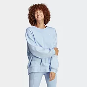 ADIDAS SWEATSHIRT (OS) 女圓領套頭衫-藍-IC4976 L 藍色