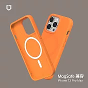 犀牛盾 iPhone 13 Pro Max (6.7吋) SolidSuit (MagSafe 兼容) 防摔背蓋手機保護殼- 螢光橘
