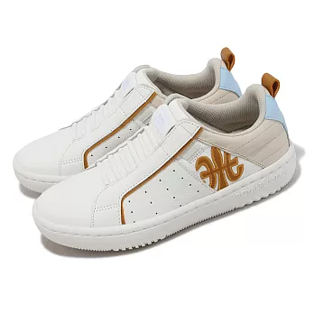Royal Elastics 休閒鞋 Icon 2.0 女鞋 白 橘 真皮 彈力帶 無鞋帶 小白鞋 經典 96533025