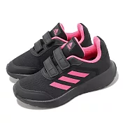 adidas 童鞋 Tensaur Run 2.0 CF K 中童 黑 粉 魔鬼氈 運動鞋 小朋友 愛迪達 IF0366