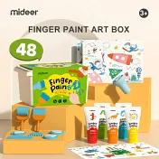 《MiDeer》-- 可洗式手指顏料+工具套組 ☆