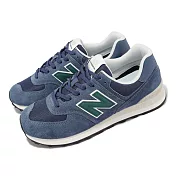 New Balance 休閒鞋 574 男鞋 女鞋 藍 綠 麂皮 復古 緩震 運動鞋 NB 紐巴倫 U574SNG-D