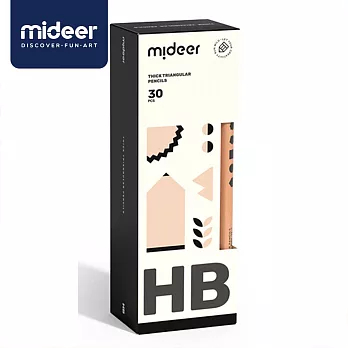 《MiDeer》-- 兒童專用三角鉛筆-HB(30PCS) ☆