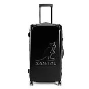 KANGOL - 英國袋鼠 360度靜音輪加厚運動旅行28吋胖胖行李箱-共2色 黑色