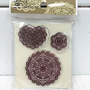 日本Decola Hancoleine 花框系列 水晶印章(共6款) -蕾絲花/小
