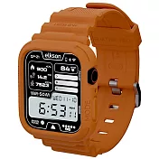 Elkson Apple Watch 9/8/7/6/5/4/SE Quattro Pro柔韌透氣耐磨TPU一體成形軍規錶帶(38/40/41mm) 愛馬橘