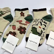 【Wonderland】韓式復古風100%純棉日系短襪/踝襪/女襪(5雙) FREE 隨機.含重覆色