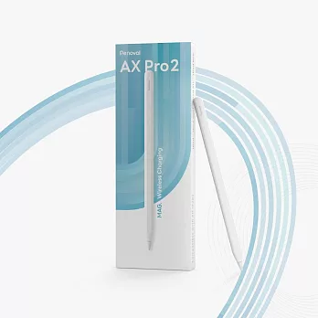 【Penoval】Pencil AX Pro 2 iPad觸控筆(無線磁吸充電 觸控筆 防誤觸 可搭金屬筆頭) 筆尖-B 白