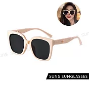 【SUNS】抗UV太陽眼鏡 大框潮流墨鏡 ins時尚墨鏡 GM網紅抖音款 S220 米色