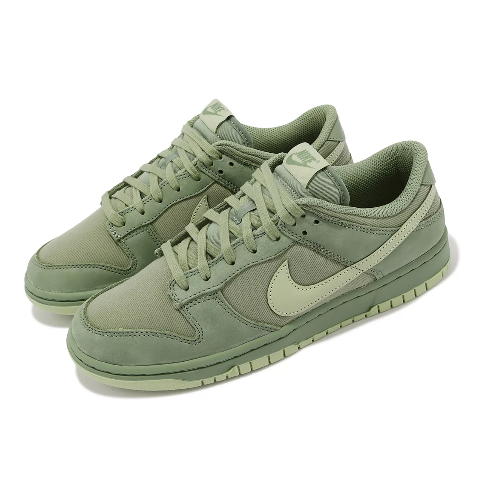 Nike 休閒鞋 Dunk Low Retro PRM 男鞋 橄欖綠 帆布 麂皮 Oil Green FB8895-300
