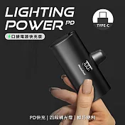 【PhotoFast PD快充版】Type-C Power 5000mAh LED數顯/四段補光燈 口袋行動電源 時尚黑