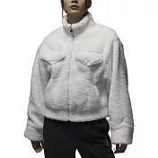 W Jordan Jacket 羔羊毛 短版 白/黑 FD7169-133/FD7169-010 M 白色