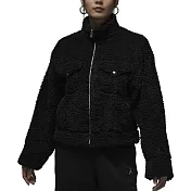 W Jordan Jacket 羔羊毛 短版 白/黑 FD7169-133/FD7169-010 XS 黑色
