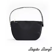 Legato Largo 防潑水 半月形斜背手提兩用包- 黑色