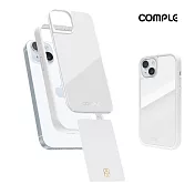 COMPLE iPhone 15 Plus 6.7吋專用 MagSafe感應式卡槽防摔保護殼(多色) 白