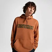 CONVERSE ELEVATED LOGO GRAPHIC HOODIE TAWNY OWL 男連帽上衣-棕-10025629-A03 XL 卡其