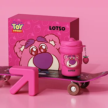 【迪士尼 Disney】熊抱哥保溫杯禮盒 草莓熊可愛保溫瓶禮盒組 粉紅色