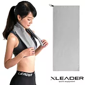 【Leader X】超細纖維 吸水速乾運動毛巾(三色任選) 淺灰