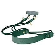 Alto 皮革手機掛繩背帶組【附 單/雙環手機夾片】 森林綠