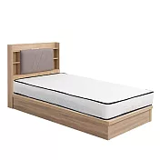 IDEA-MIT寢室傢俱套裝單人加大三件組-床頭+床底+床墊 暖棕原木
