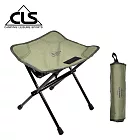 【韓國CLS】X型結構 極致輕量折疊椅/板凳/露營椅/隨身椅(三色任選) 軍綠色