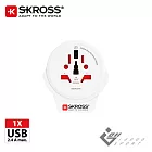 瑞士Skross 英規旅行萬國轉接頭附USB孔
