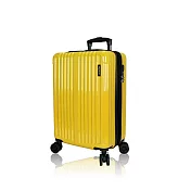 DF travel-曼哈頓系列PC亮面TSA海關鎖20吋加大旅行箱 - 多色可選 亮黃