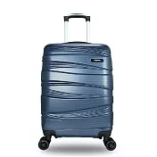 DF travel - 愛丁堡系列PC霧面密碼鎖20吋ABS旅行箱 - 多色可選 藍色