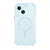 SKINARMA iPhone 15 Saido 低調風格磁吸防摔手機殼 附掛繩環 透藍