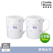 【美國康寧 CORELLE】紫梅2件式馬克杯組-B01