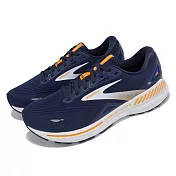 Brooks 慢跑鞋 Adrenaline GTS 23 男鞋 藍 橙 緩震 腎上腺素 回彈 支撐 路跑 運動鞋 1103911D486
