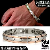 MASSA-G【玫瑰風華】純鈦能量手環(全金屬鍺16顆) 依賣場