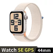 Apple Watch SE GPS 44mm 鋁金屬錶殼搭配運動型錶環 (星光鋁星光錶環)