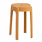 【好氣氛家居】繽紛亮色可疊放造型塑膠椅-四入組(七色可選) 黃色
