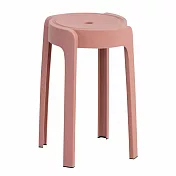 【好氣氛家居】繽紛亮色可疊放造型塑膠椅-六入組(七色可選) 粉紅色