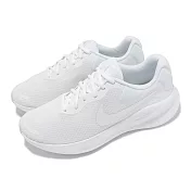 Nike 慢跑鞋 Wmns Revolution 7 白 淺藍 女鞋 緩震 運動鞋 FB2208-100