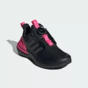 ADIDAS RapidaSport BOA K 防潑水 中大童跑步鞋-黑粉-IF0370 22 黑色