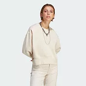 ADIDAS SWEATSHIRT 女長袖上衣-米白-IA6502 M 白色