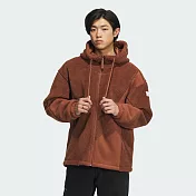 ADIDAS ST MIX KNJKT 男連帽刷毛外套-棕-IP4975 3XL 棕色